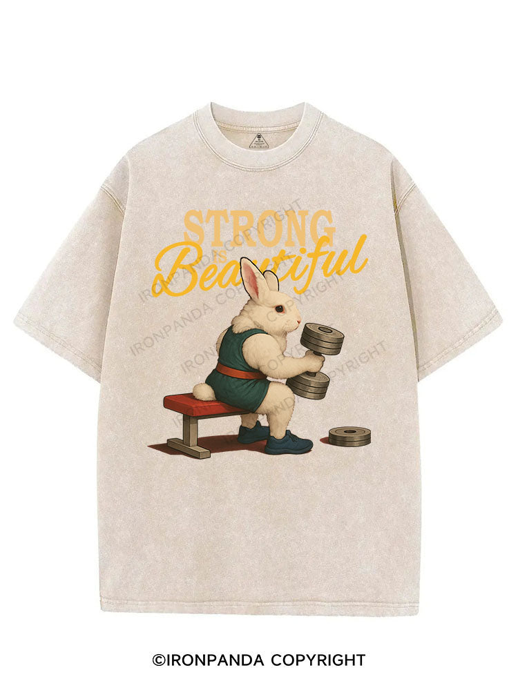 STRONG IS BEAUTIFUL VINTAGE GYM SHIRT