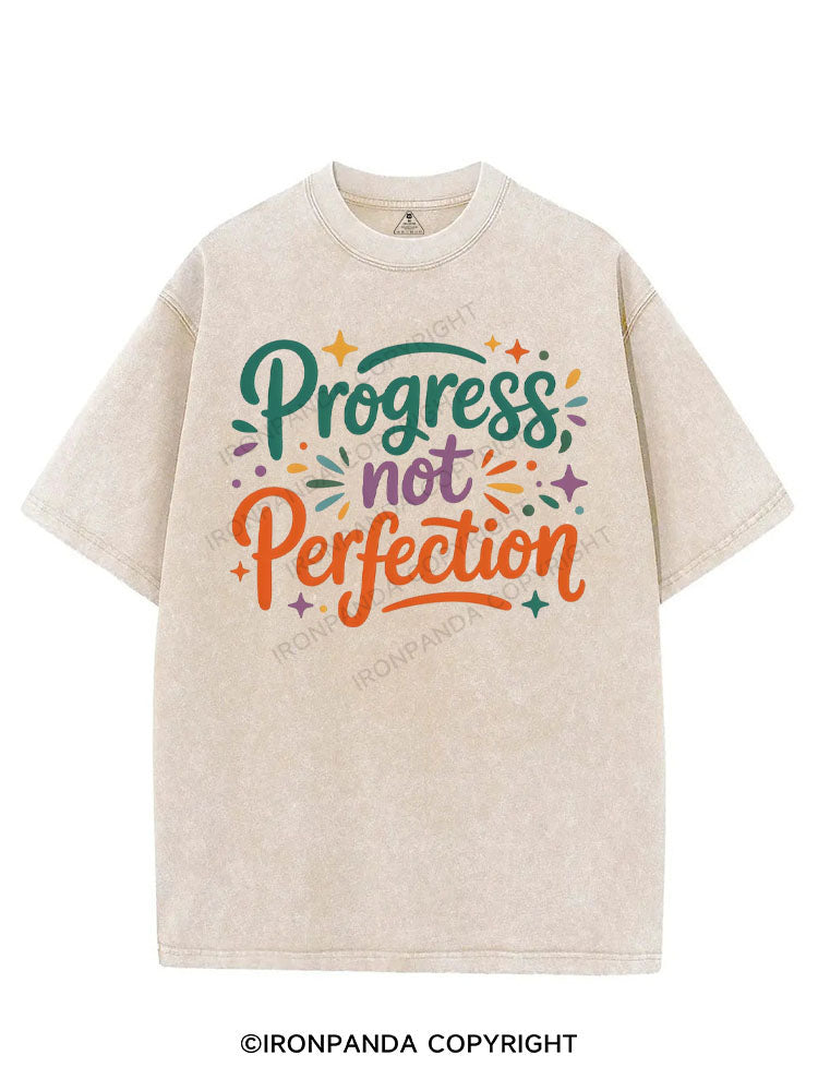 PROGRESS NOT PERFECTION VINTAGE GYM SHIRT
