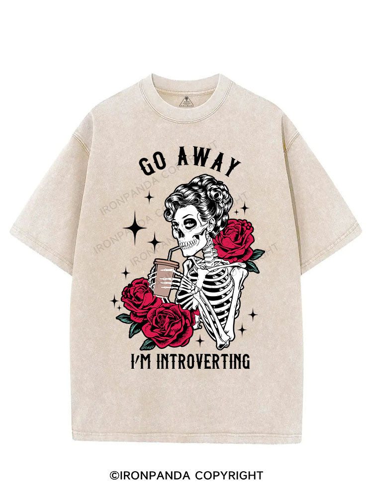 GO AWAY I'M INTROVERTING VINTAGE GYM SHIRT
