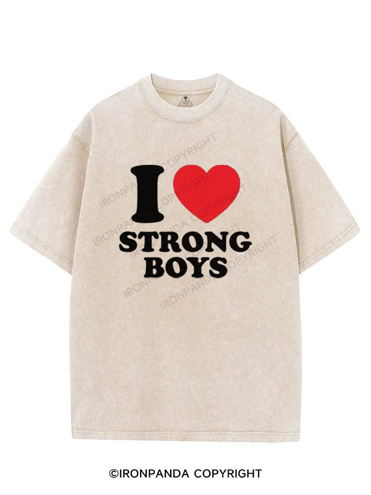I ❤ STRONG BOYS VINTAGE GYM SHIRT