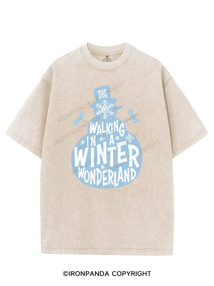 WALKING IN A WINTER WONDERLAND VINTAGE GYM SHIRT