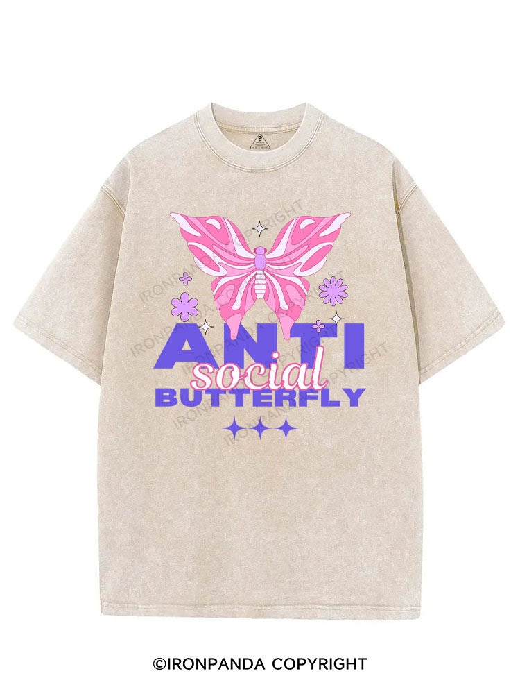 ANTI SOCIAL BUTTERFLY VINTAGE GYM SHIRT