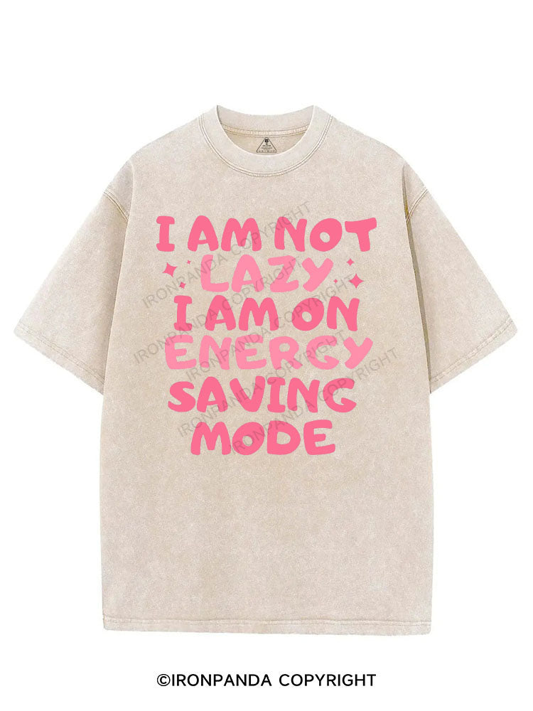 I AM NOT LAZY I AM ON ENERGY SAVING MODE VINTAGE GYM SHIRT