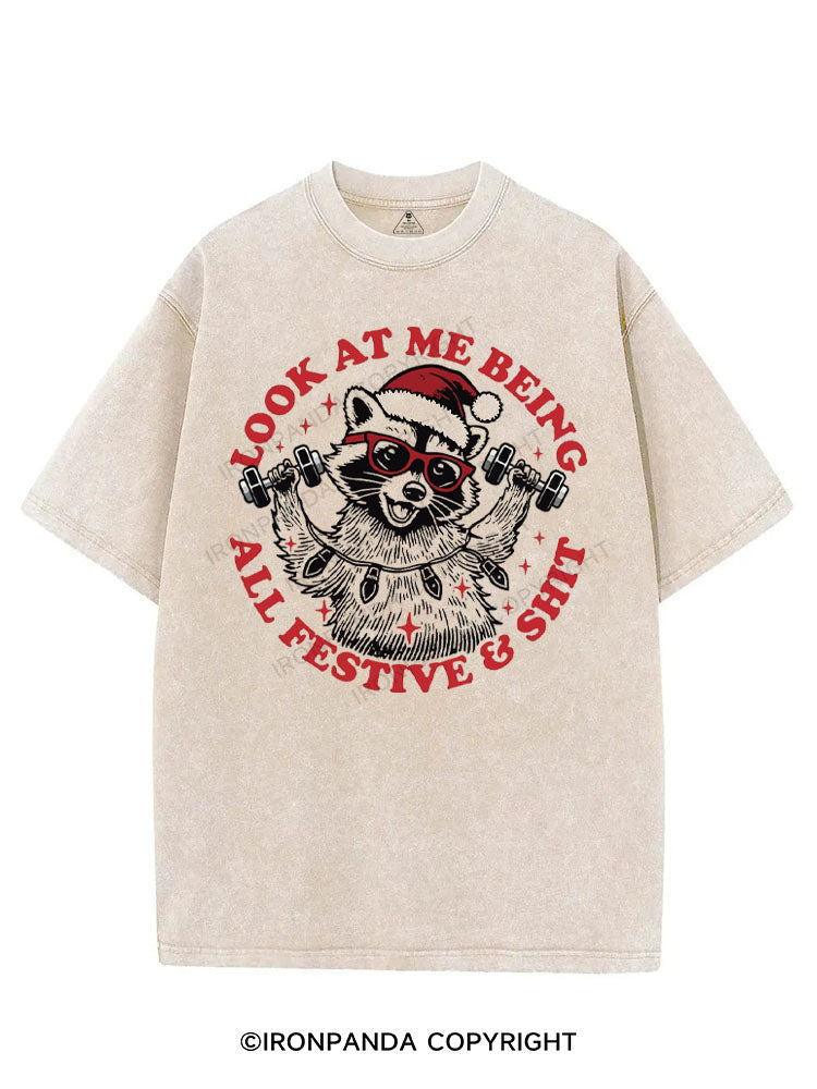LOOK AT ME BEING ALL FESTIVE & SHIT VINTAGE GYM SHIRT