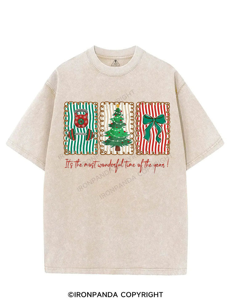 IT'S THE MOST WONDERFUL TIME OF THE YEAR VINTAGE GYM SHIRT