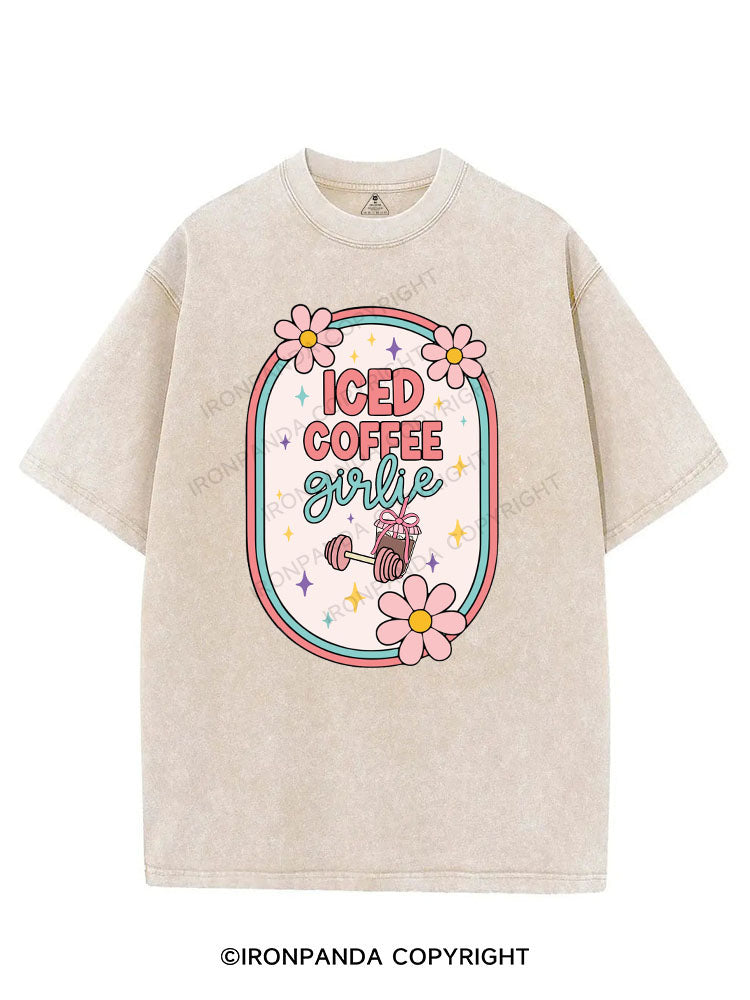 ICED COFFEE GIRLIE VINTAGE GYM SHIRT