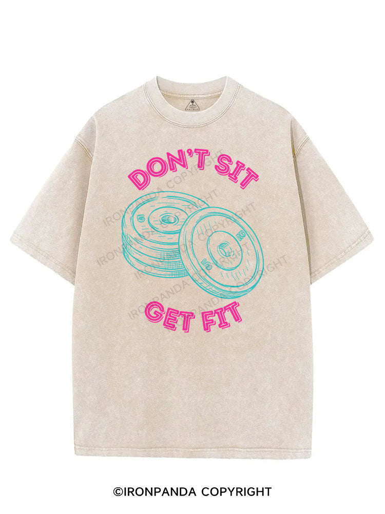 DON'T SIT GET FIT VINTAGE GYM SHIRT
