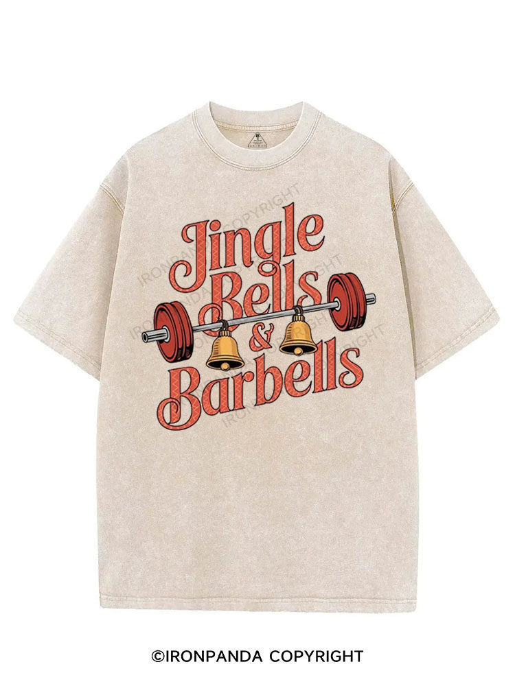 JINGLE BELLS & BARBELLS VINTAGE GYM SHIRT