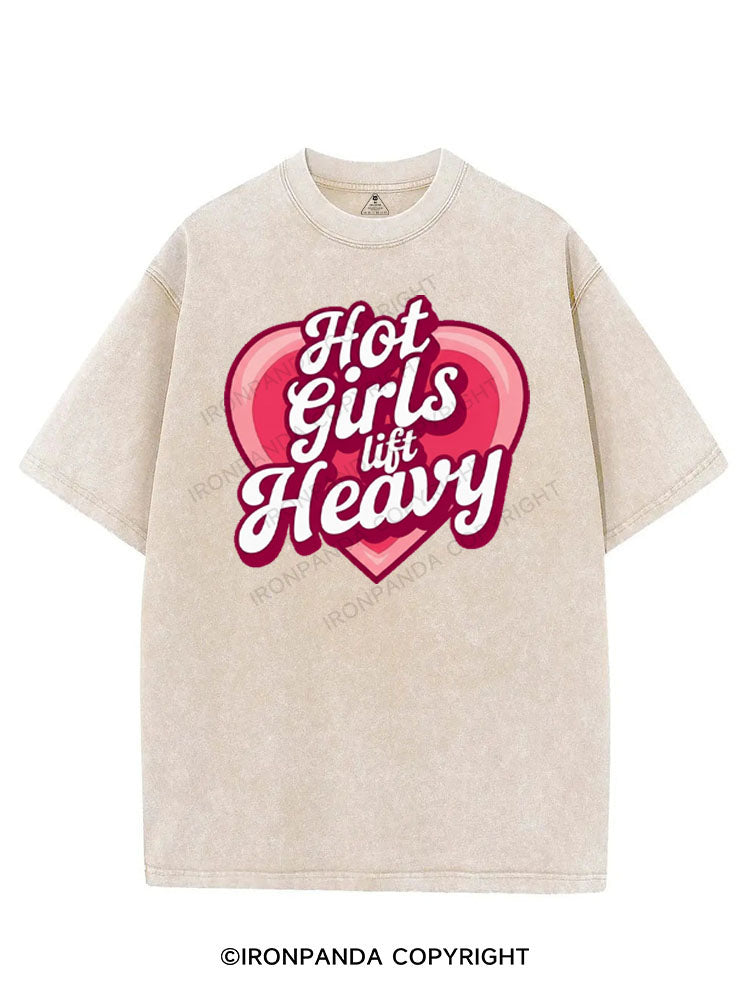 HOT GIRLS LIFT HEAVY VINTAGE GYM SHIRT