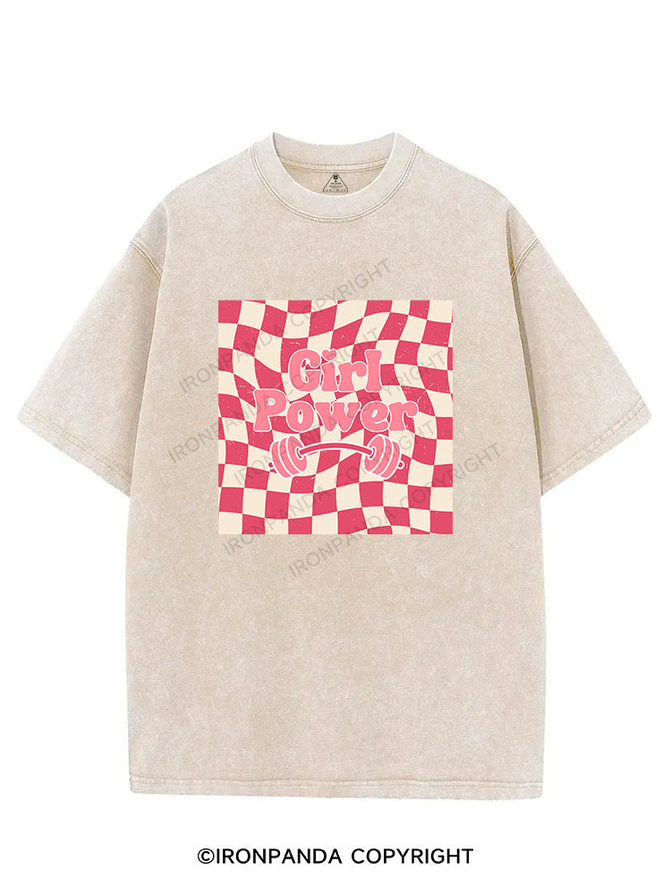 GIRL POWER VINTAGE GYM SHIRT