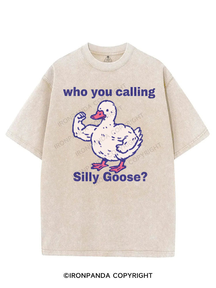 WHO YOU CALLING SILLY GOOSE? VINTAGE GYM SHIRT