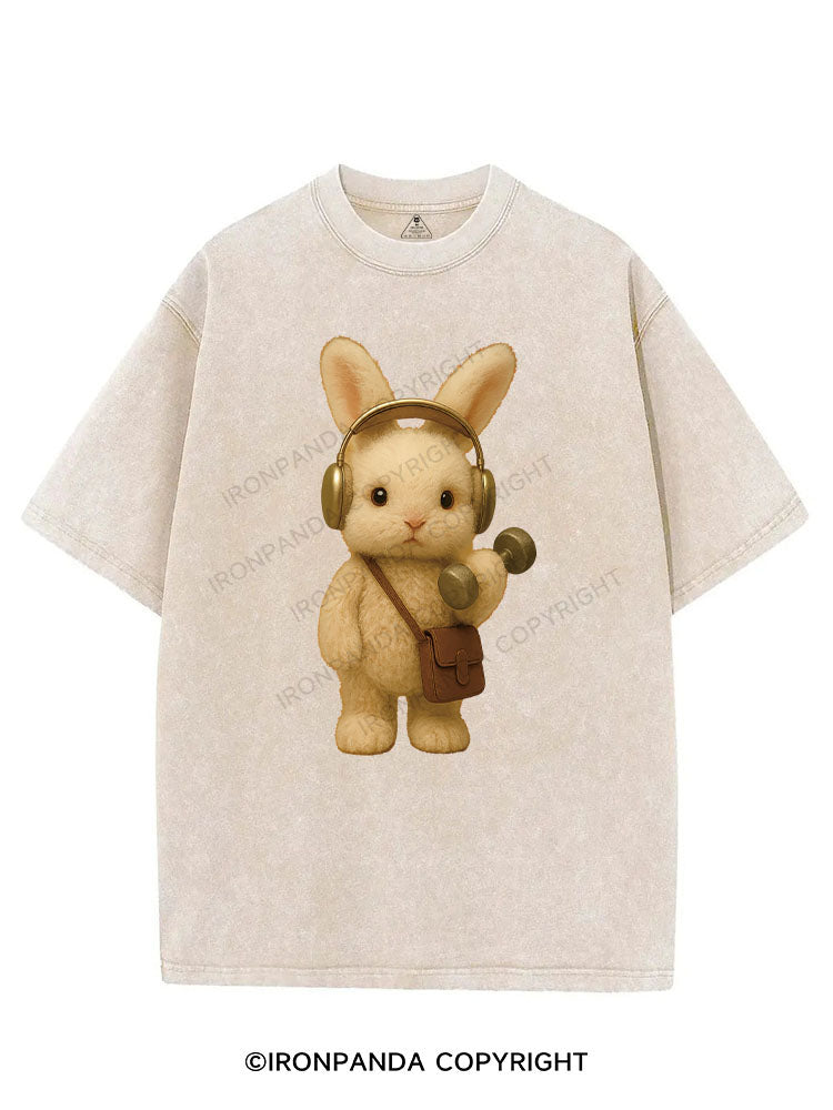 MUSCLE BUNNY MUSIC VINTAGE GYM SHIRT