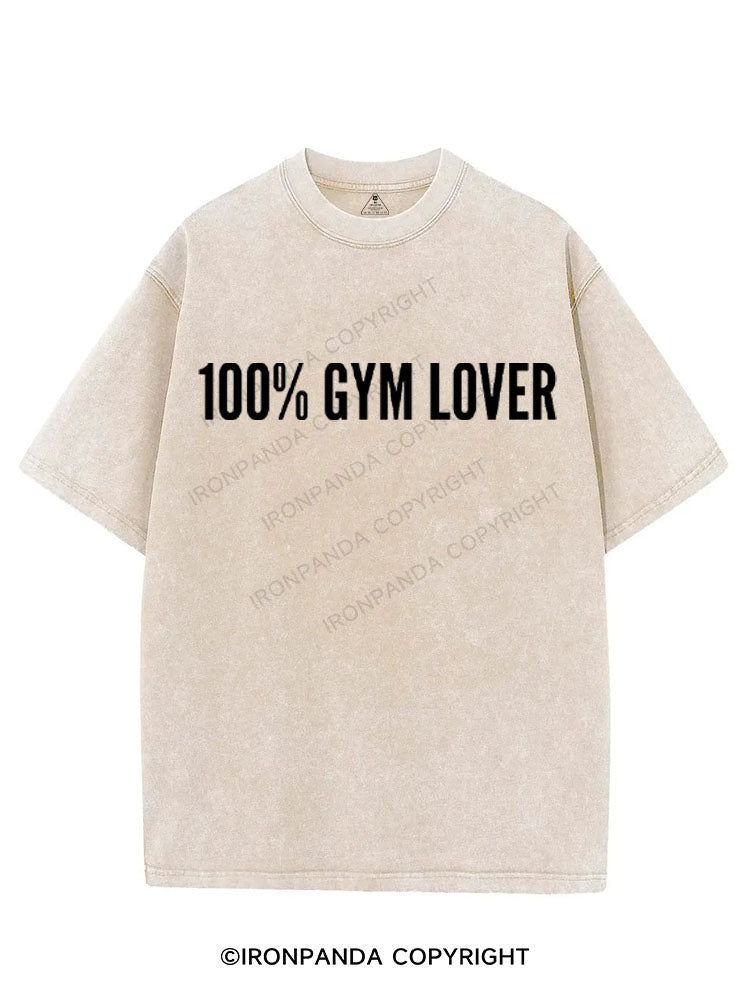 100% GYM LOVER VINTAGE GYM SHIRT