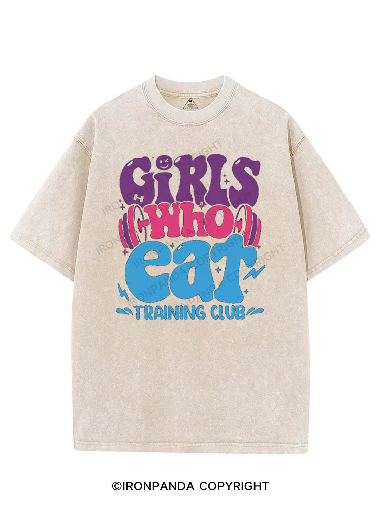 GIRLS WHO EAT TRAINING CLUB VINTAGE GYM SHIRT