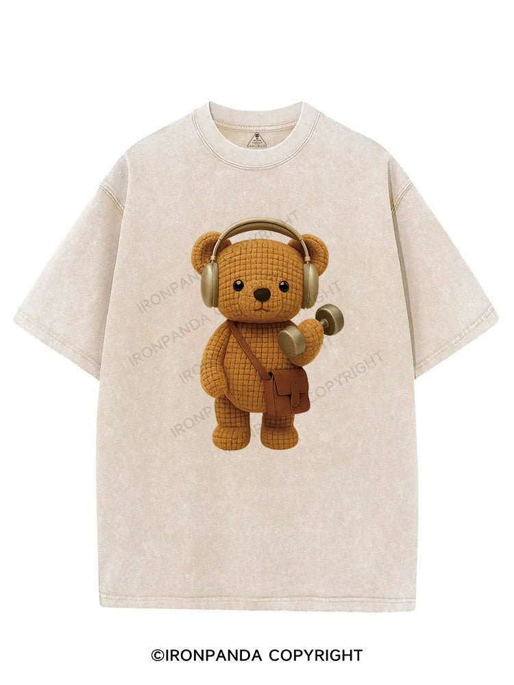 LIFT WITH BEAR BEATS VINTAGE GYM SHIRT