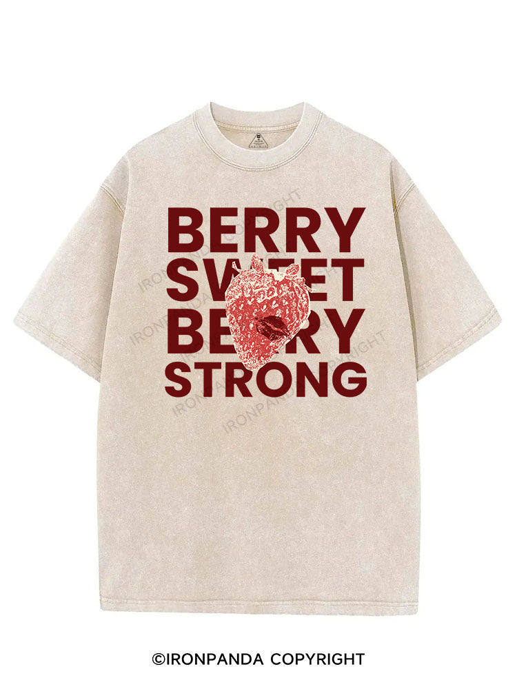 BERRY SWEET BERRY STRONG VINTAGE GYM SHIRT