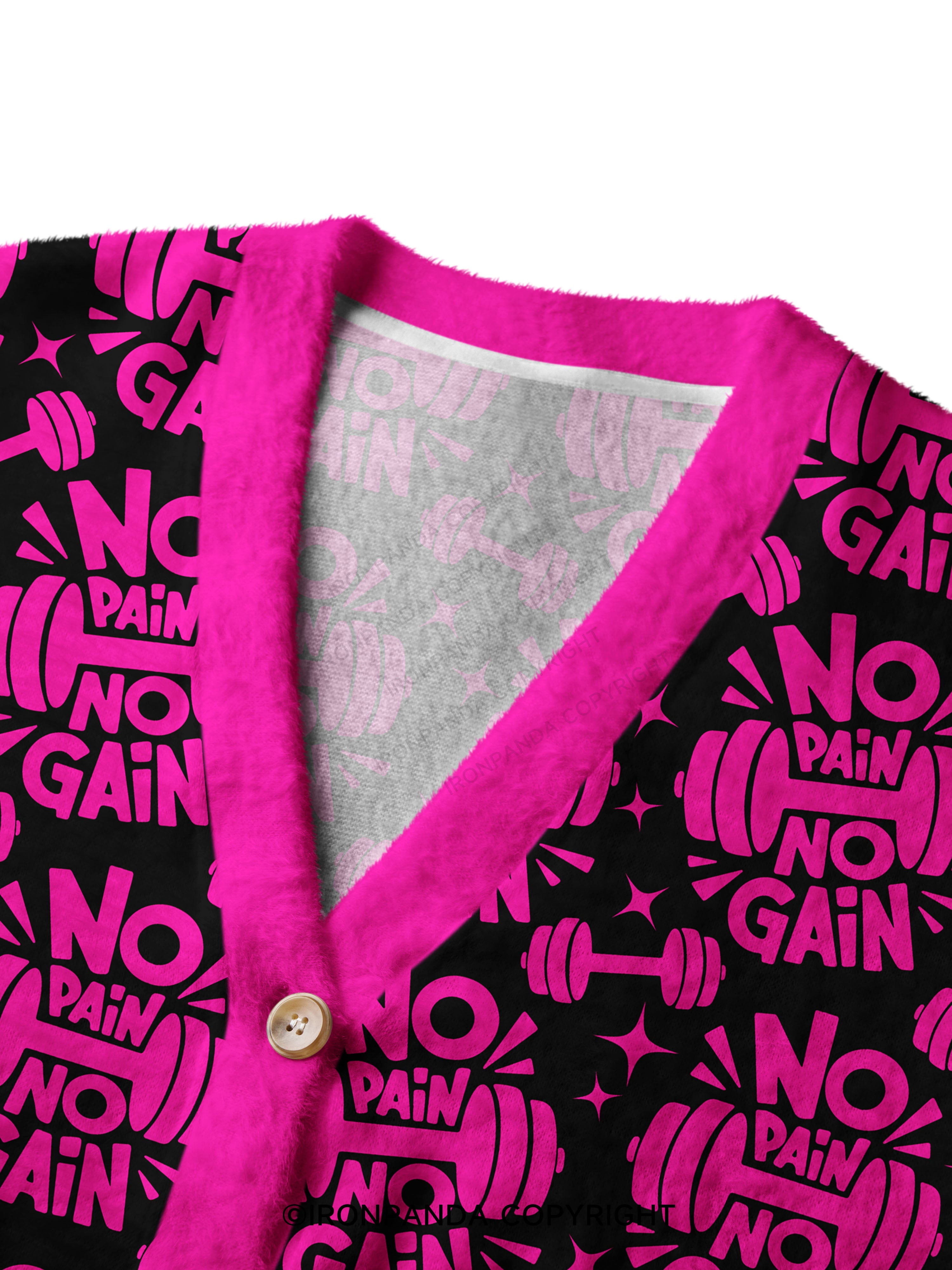No Pain No Gain Ugly Cardigan Sweater
