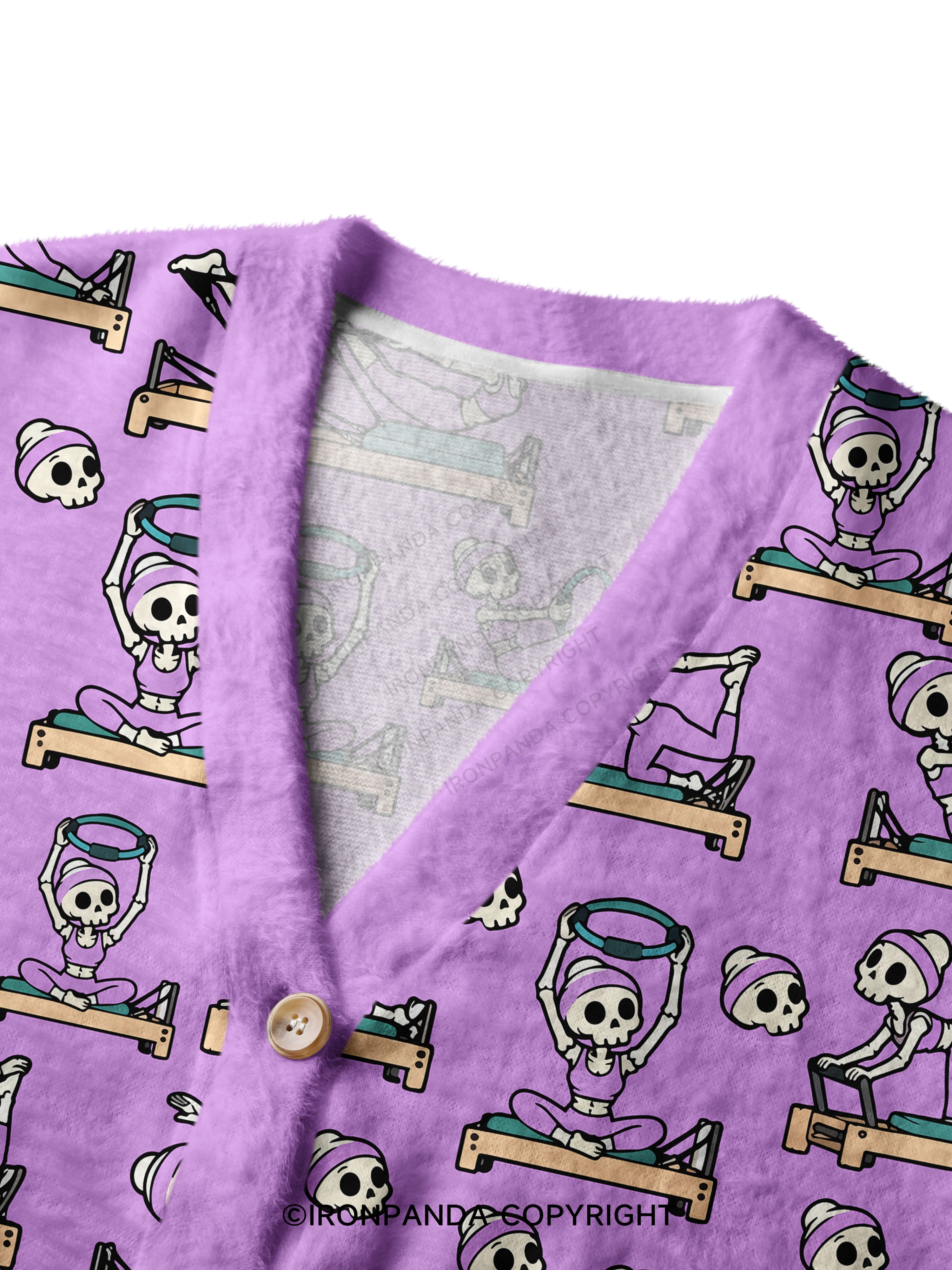 PILATES SKELETON REFORMER WORKOUT FITNESS LOVER Ugly Cardigan Sweater