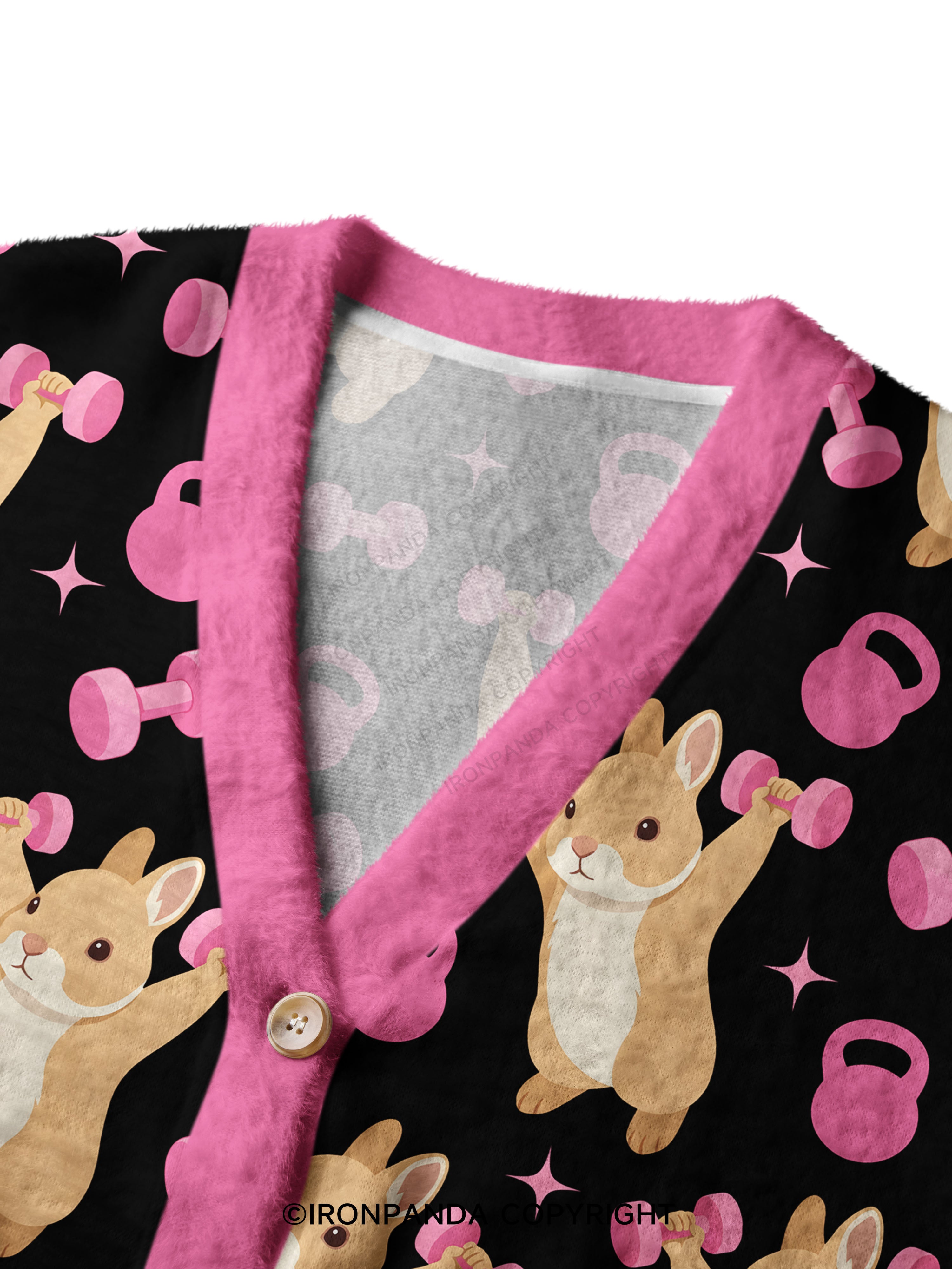 I AM A STRONG BUNNY Ugly Cardigan Sweater