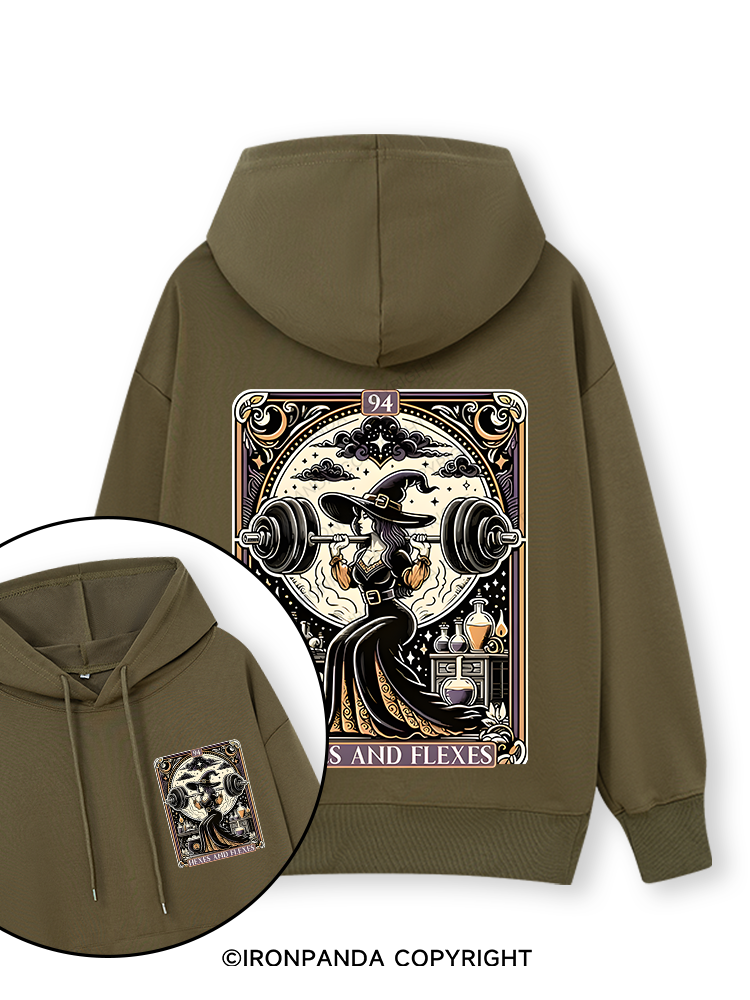 HEXES AND FLEXES Double-Sided Printed Classic Gym Hoodie