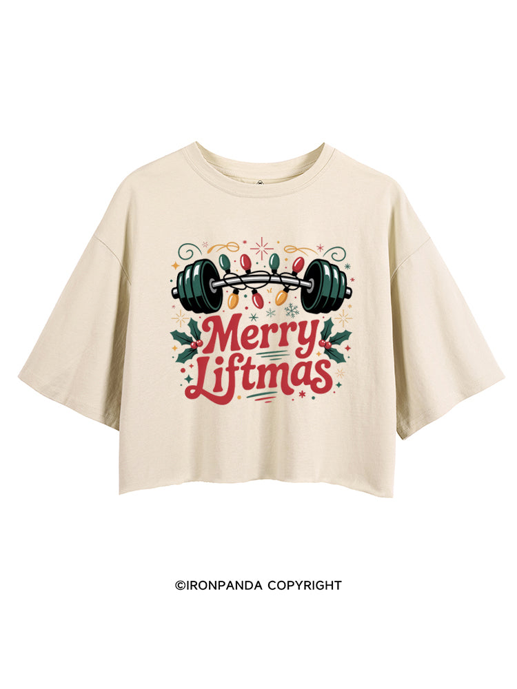 MERRY LIFTMAS GYM CHRISTMAS WEIGHTLIFTING CROP TOPS