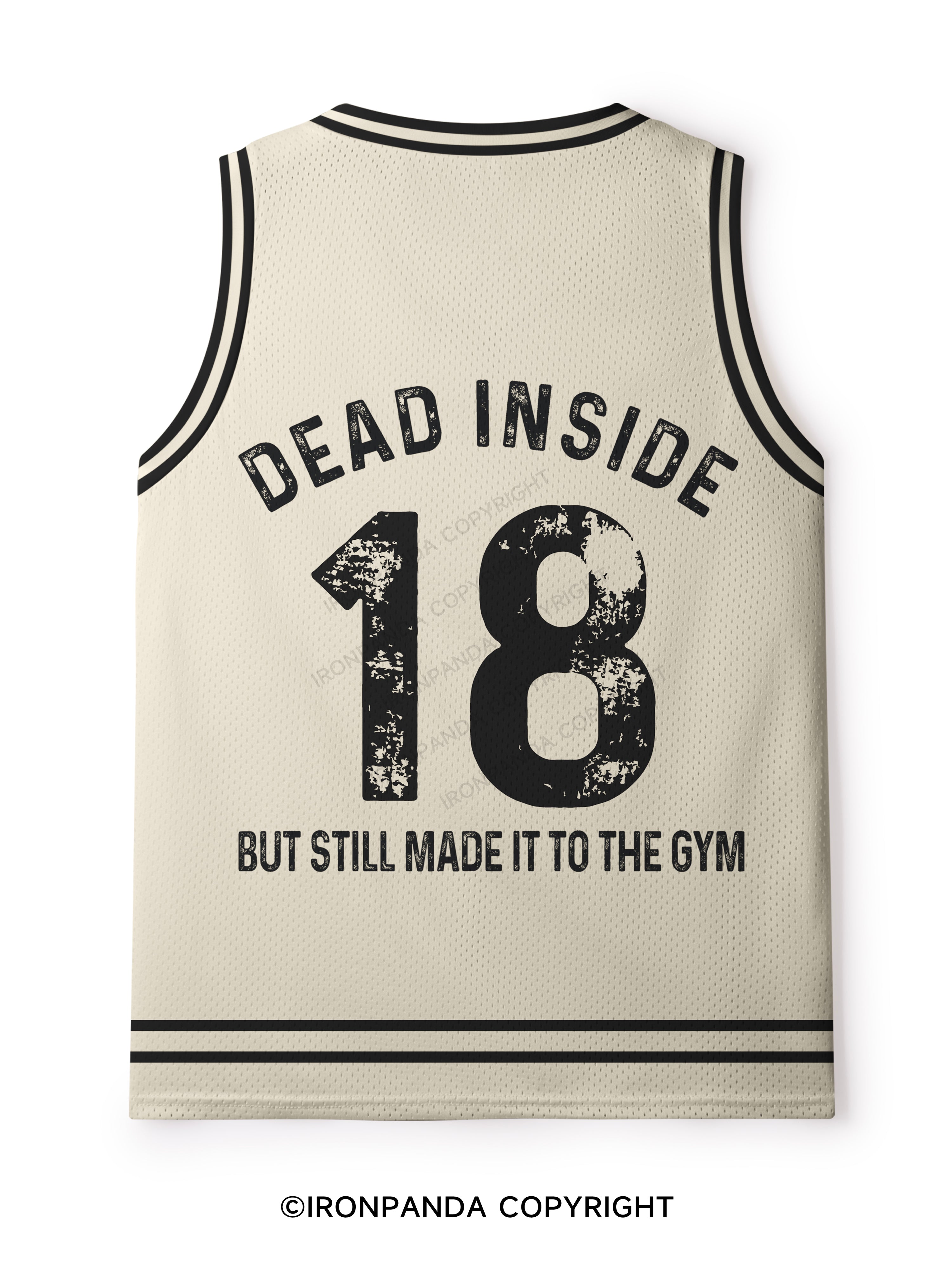 DEAD INSIDE BUT STILL MADE IT TO THE GYM SKELETON Mesh Tank Top