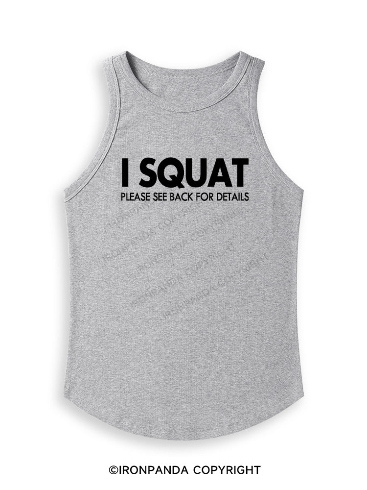 I SQUAT Fitted Tank Top