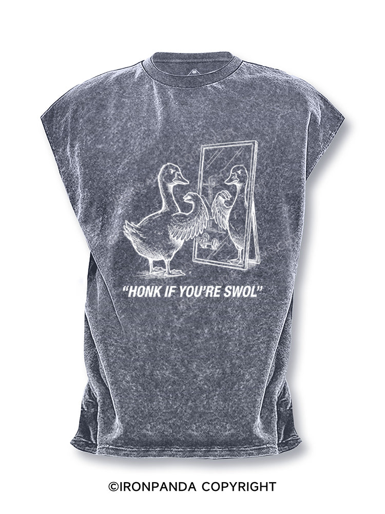 Honk If You Are Swole Silly Goose Cut Off Tank