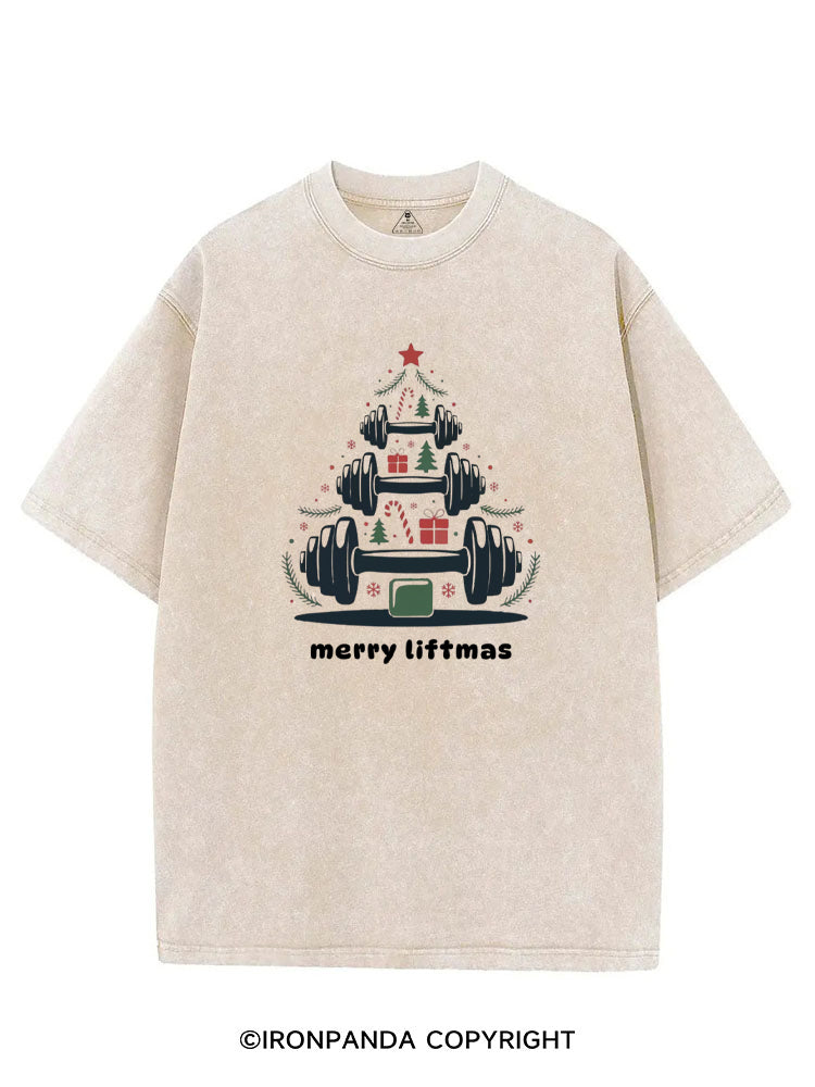 Merry Liftmas Funny Christmas Gym VINTAGE GYM SHIRT