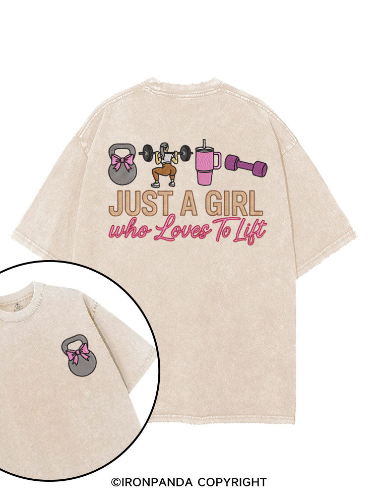 Just a girl who loves to lift printed Gym Shirt