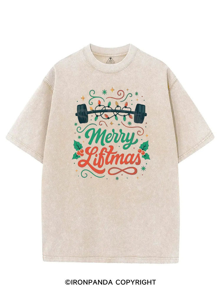 MERRY LIFTMAS STRONG CHRISTMAS VINTAGE GYM SHIRT