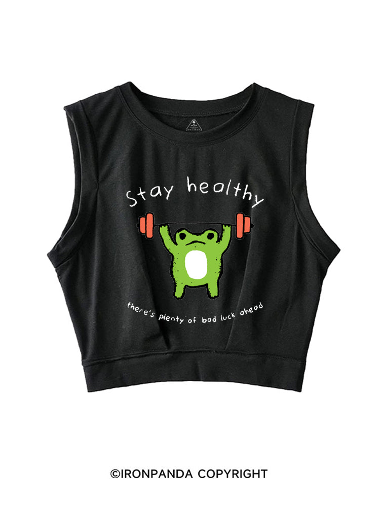 Stay Healthy SLEEVELESS CROP TOPS