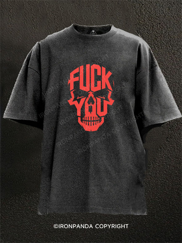 F*ck Skeleton Washed Gym Shirt