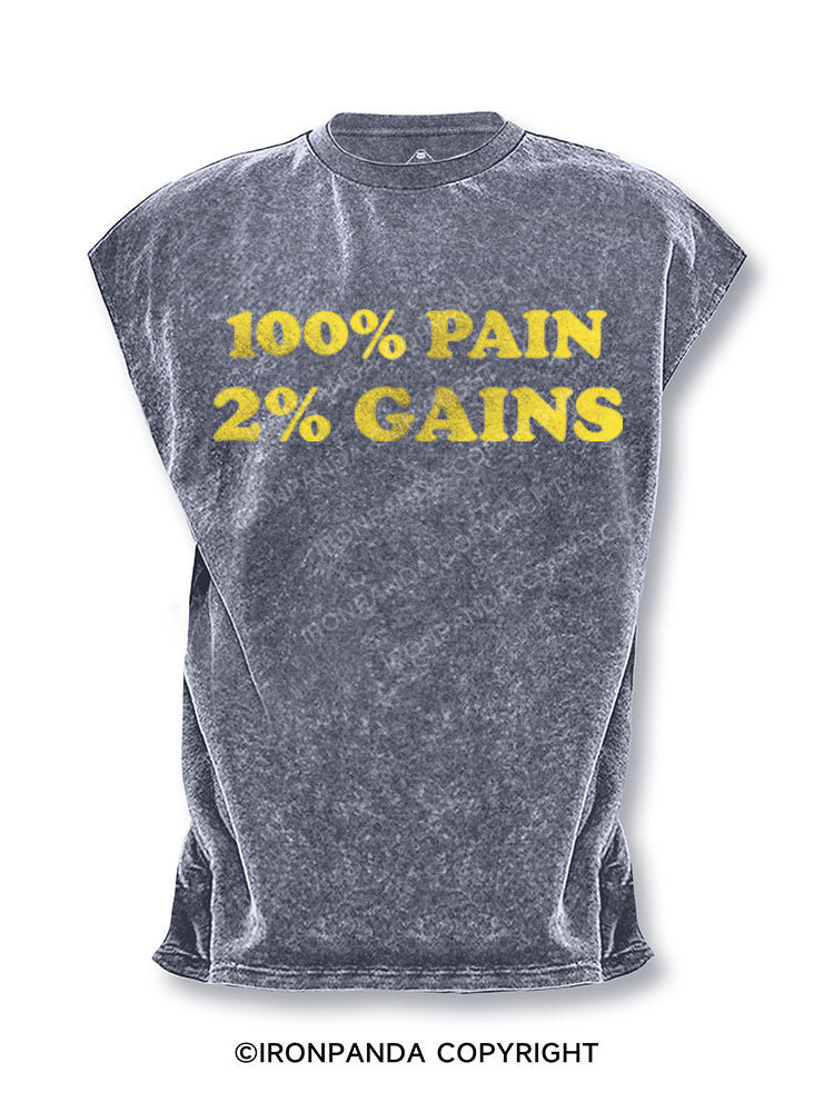 100% PAIN 2% GAINS Cut Off Tank