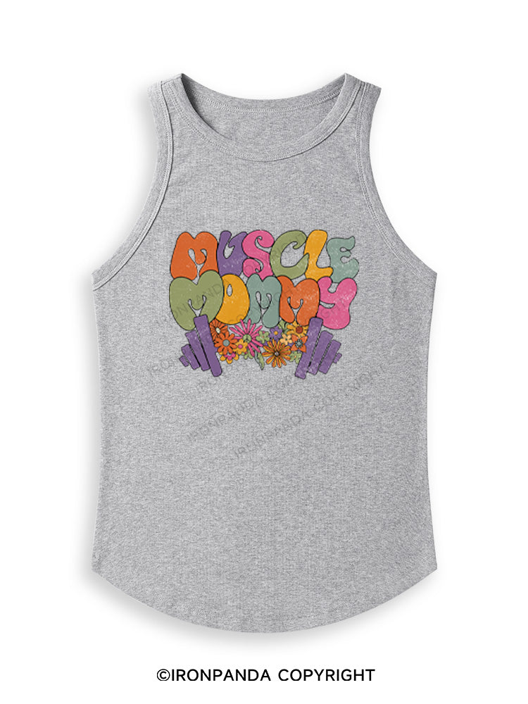 MUSCLE MOM Fitted Tank Top