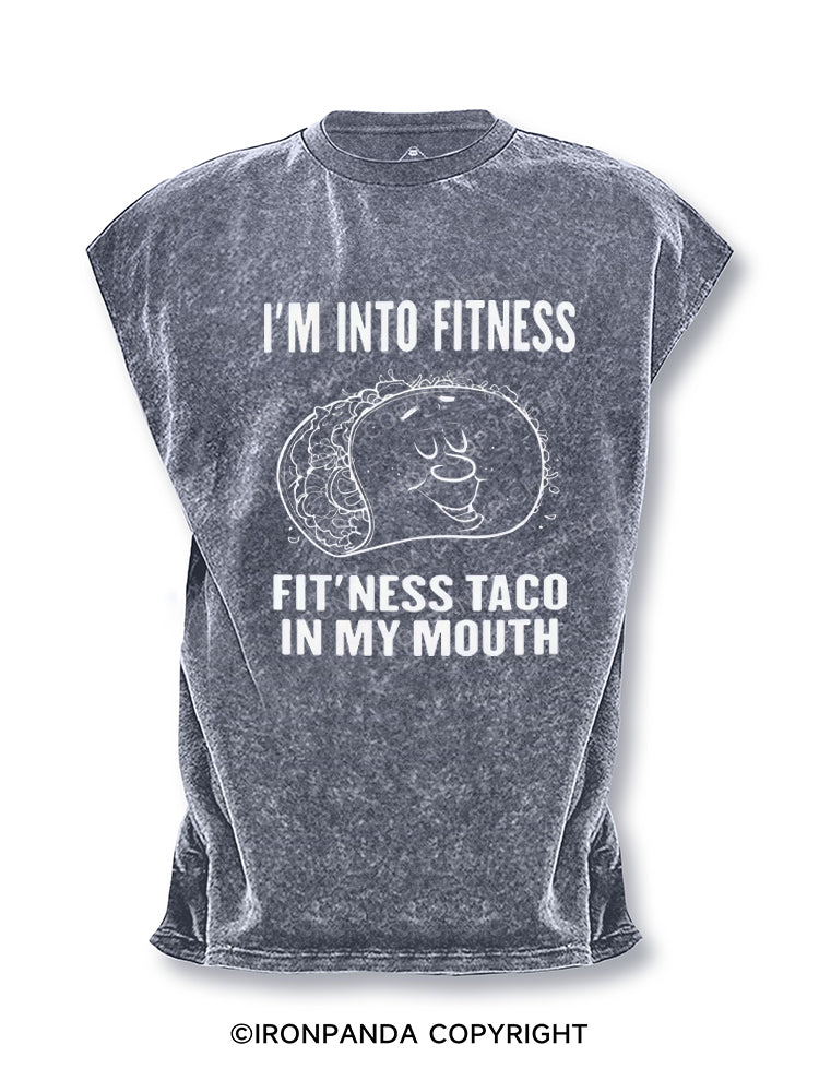 I'm Into Fitness Taco Cut Off Tank