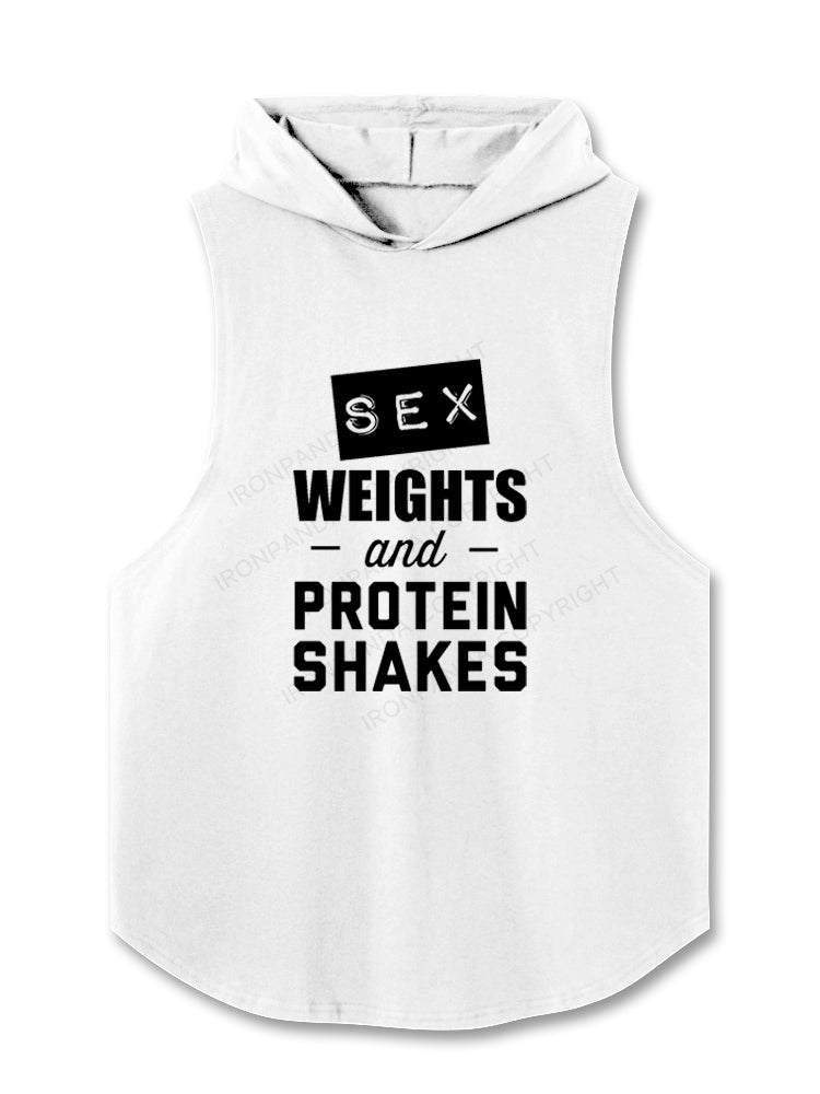 Sex weights and protein shakes Hooded Tank