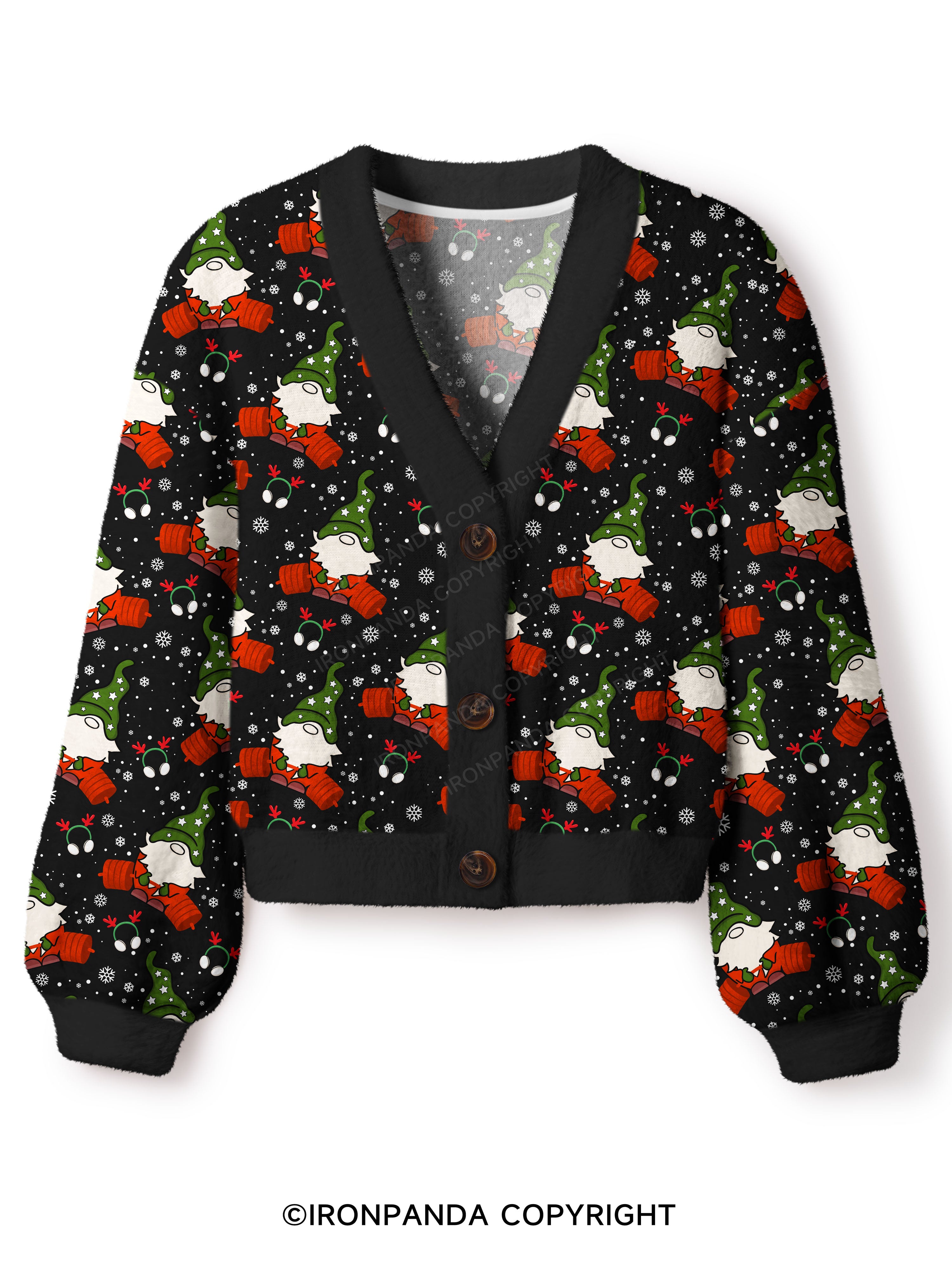 Goblin deadlift Crop Ugly Cardigan Sweater