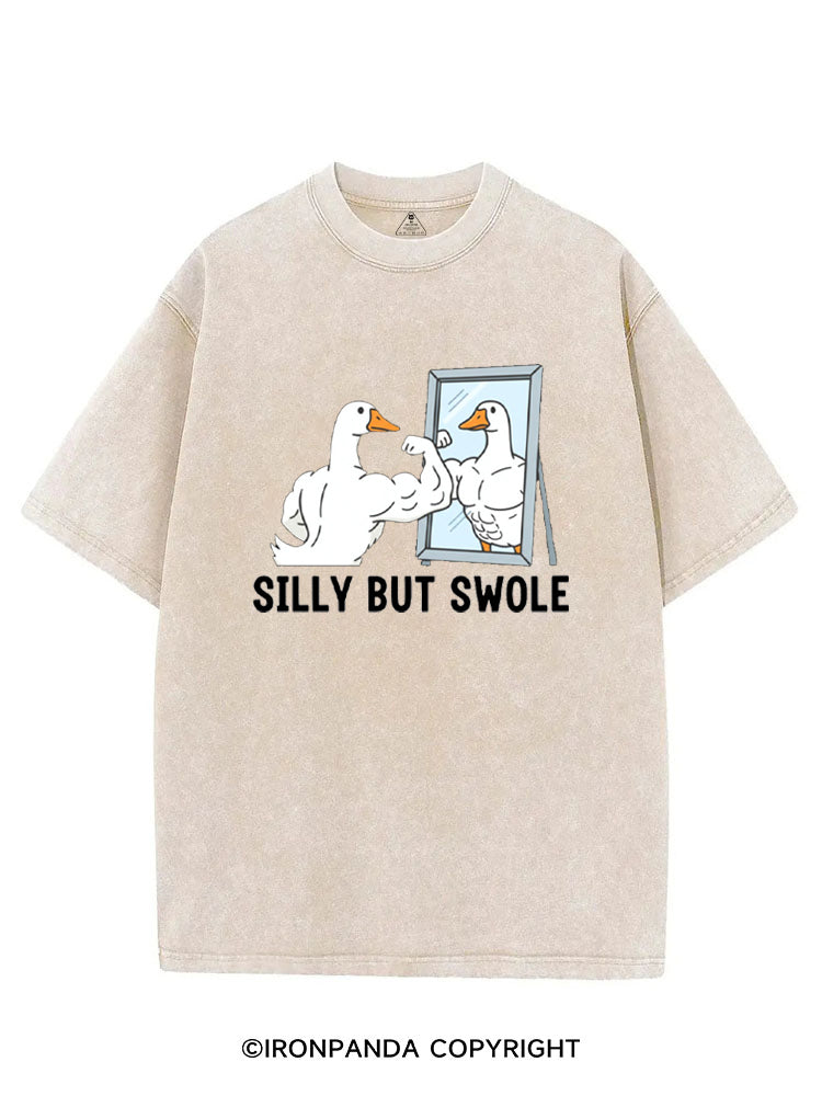 Silly But Swole Muscular Duck VINTAGE GYM SHIRT