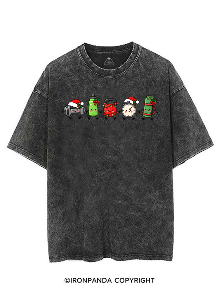 Christmas Workout VINTAGE GYM SHIRT