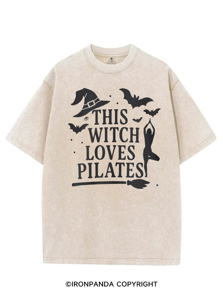 THIS WITCH LOVES PILATES VINTAGE GYM SHIRT