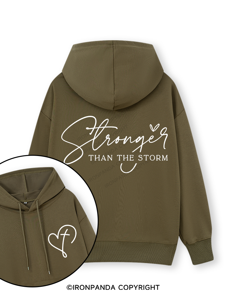 Stronger Than The Storm Double-Sided Printed Classic Gym Hoodie