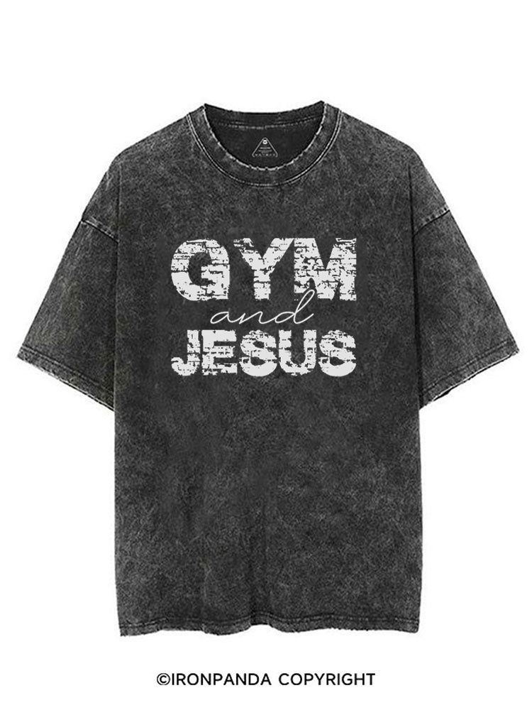 Gym & Jesus Gym Lover VINTAGE GYM SHIRT