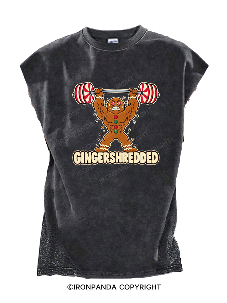 Gingershredded Gym Gingerbread Man Cut Off Tank