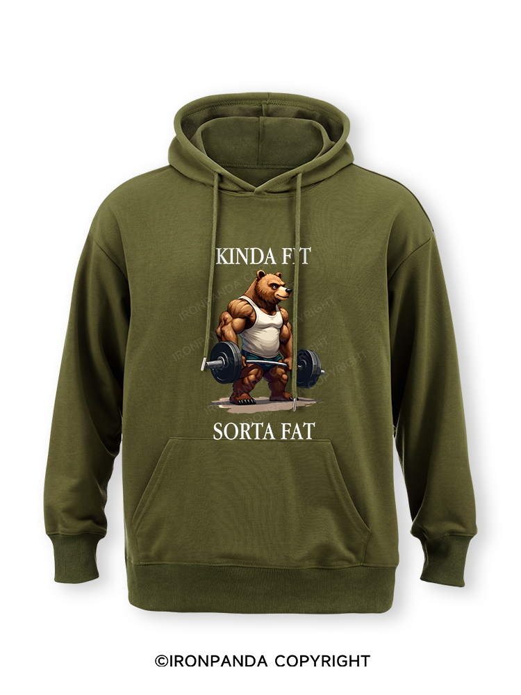 KINDA FIT SORTA FAT MUSCLE BEAR Classic Gym Hoodie