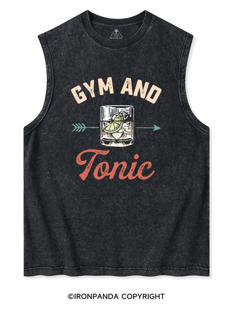 GYM AND TONIC GIN Washed Tank