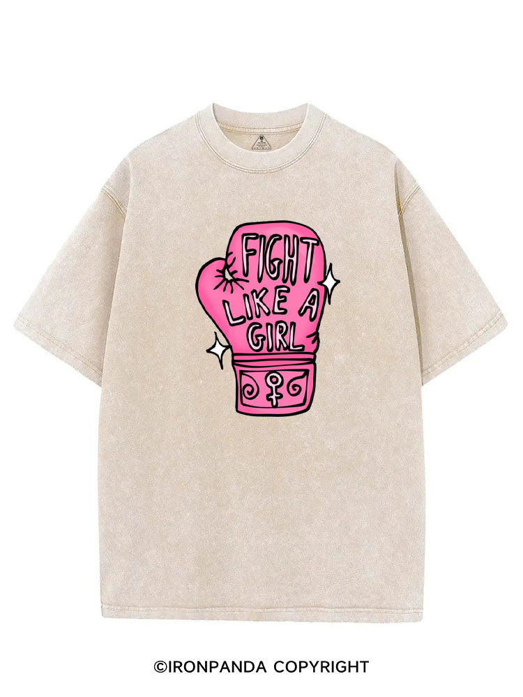 FIGHT LIKE A GIRL BOXING VINTAGE GYM SHIRT