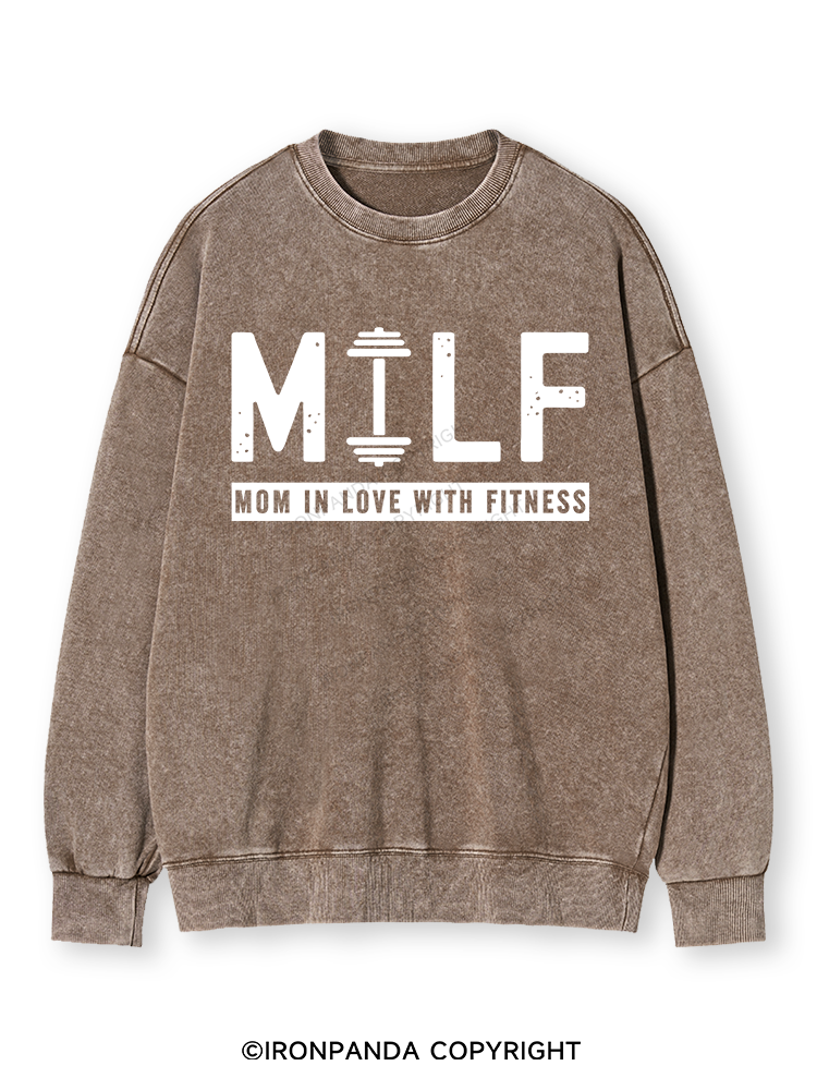 MILF MOM IN LOVE WITH FITNESS Washed Sweatshirt