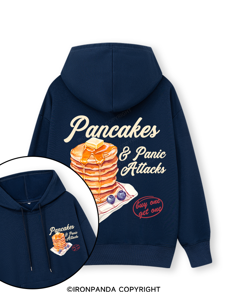 Pancakes & Panic Attacks Double-Sided Printed Classic Gym Hoodie