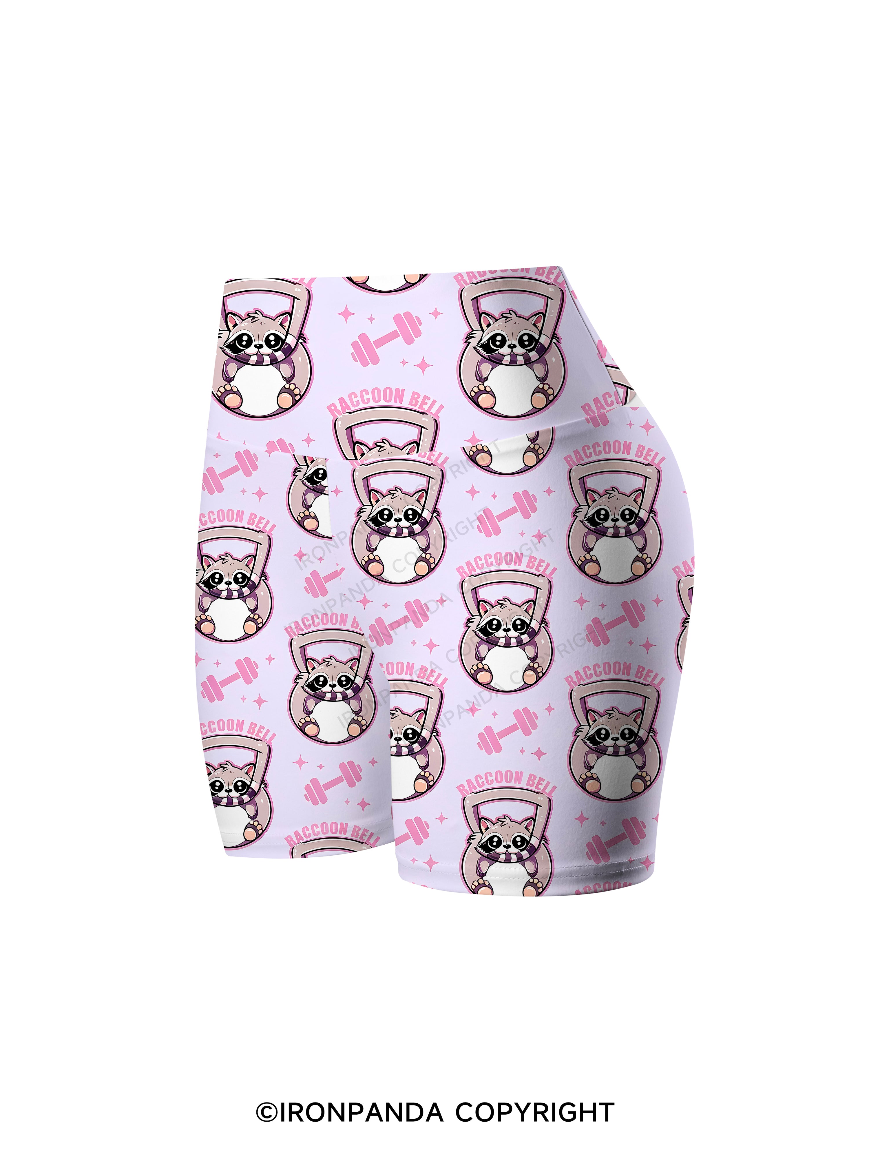 RACCOON BELL Printed Yoga Cycling Shorts